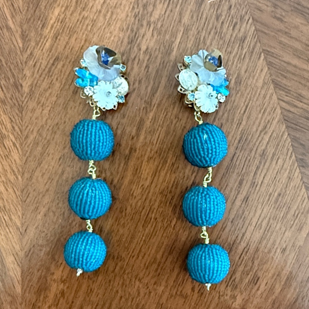 Mercedes Salazar Beaded Clip On Earrings